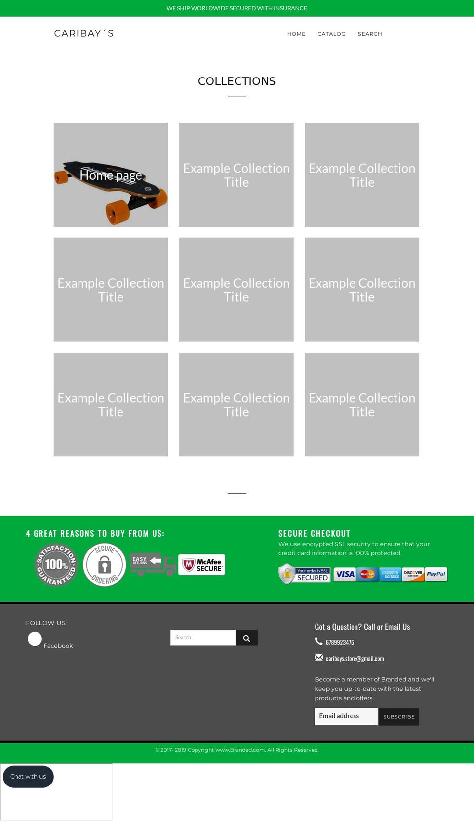 caribays.com shopify website screenshot