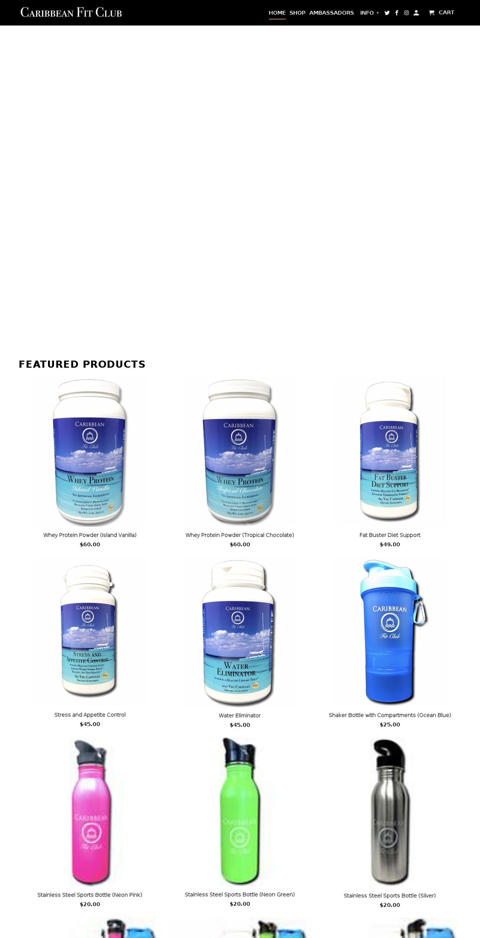 caribbeanfitclub.com — Shopify storefront screenshot