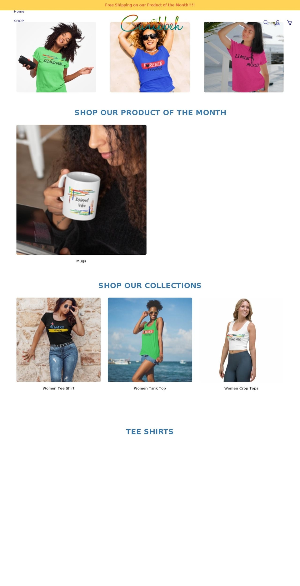 caribbeh.myshopify.com shopify website screenshot