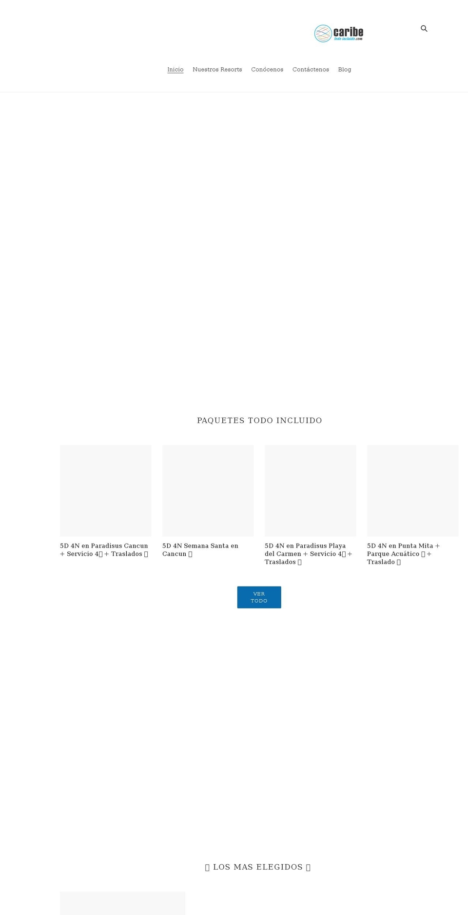 caribetodoincluido.com shopify website screenshot