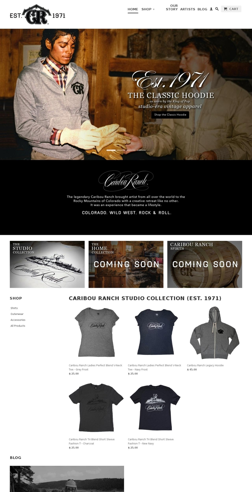 caribouranch.com shopify website screenshot