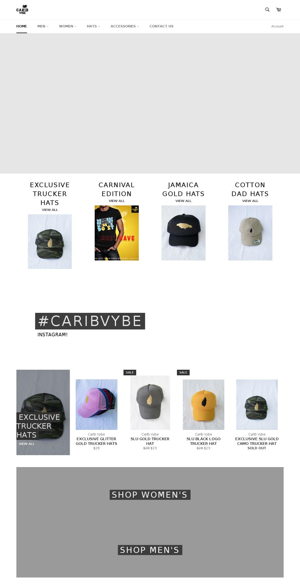 caribvybe.com shopify website screenshot