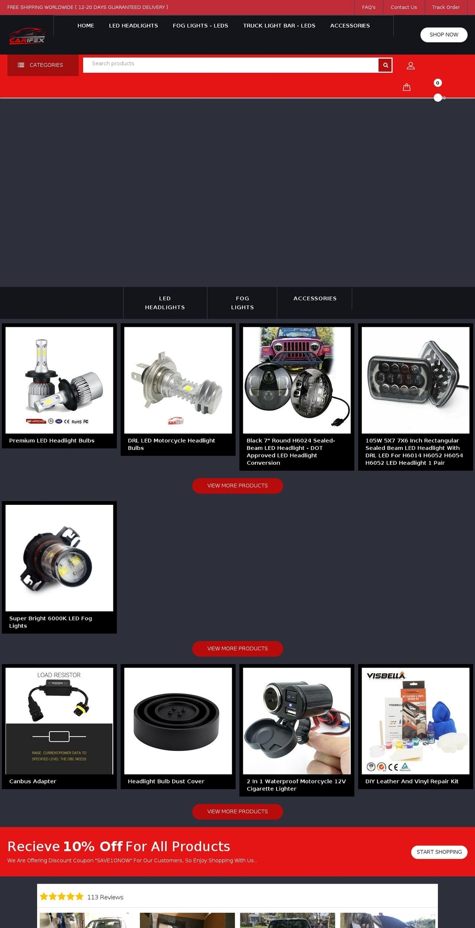 carifex.com shopify website screenshot