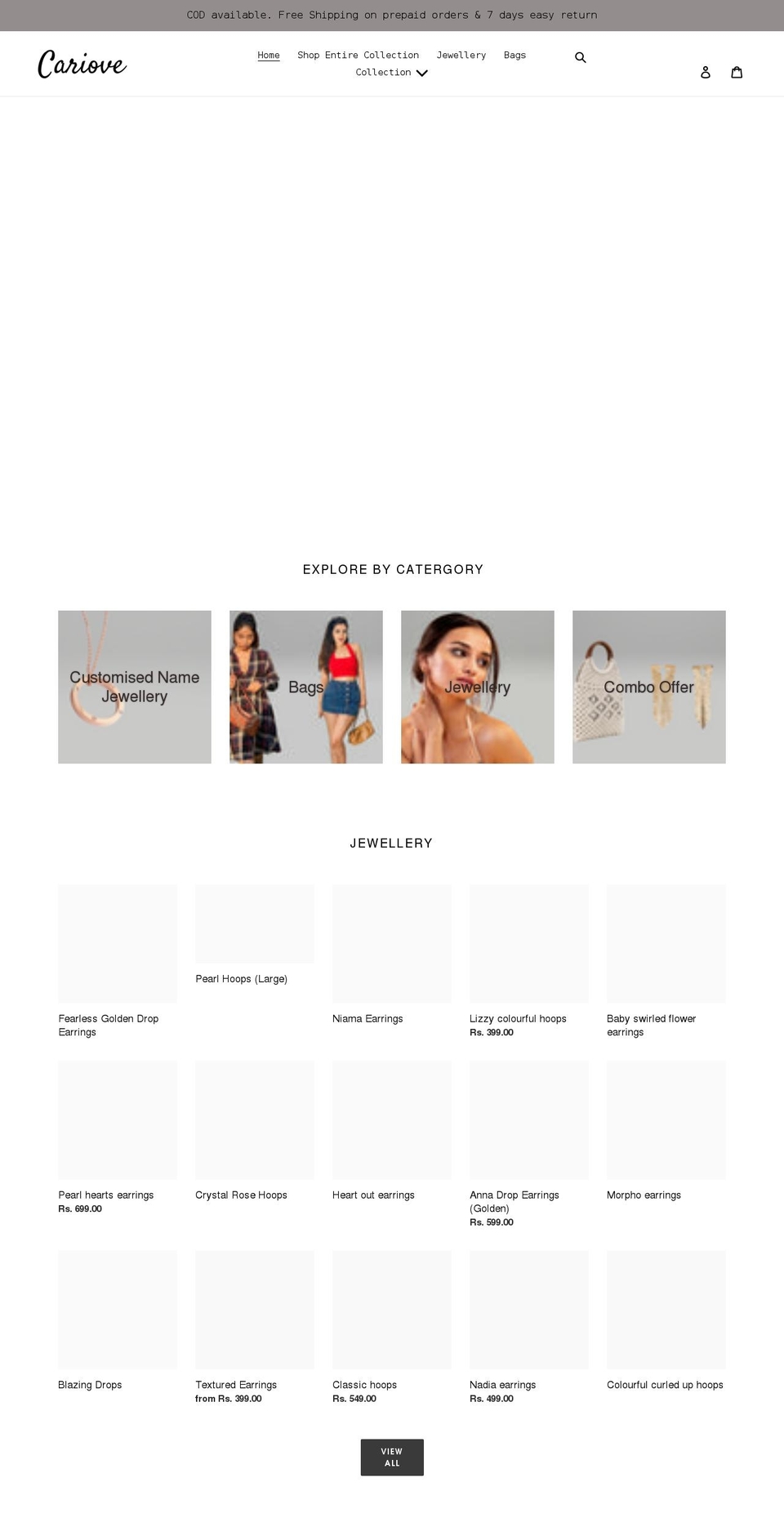 cariove.com shopify website screenshot