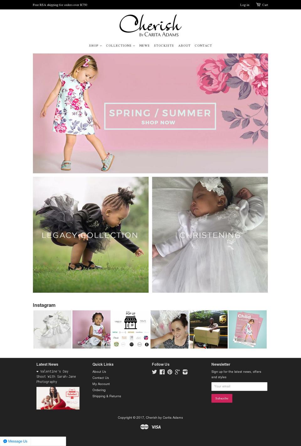 Cherish-By-Carita-Adams Shopify theme site example caritaadams.com