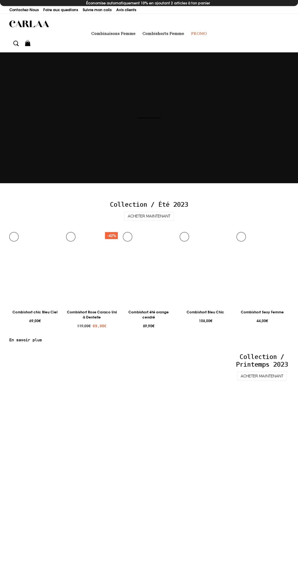 carlaa.fr shopify website screenshot