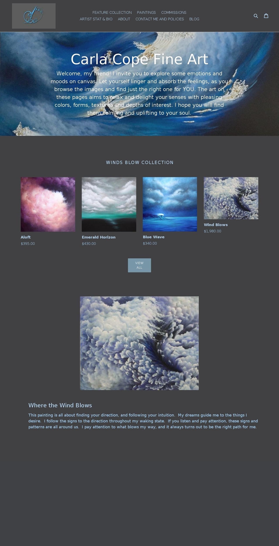 carlacope.com — Shopify storefront screenshot