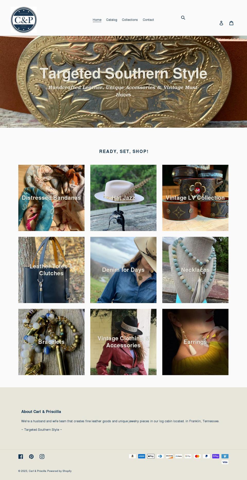 carlandpriscilla.com shopify website screenshot