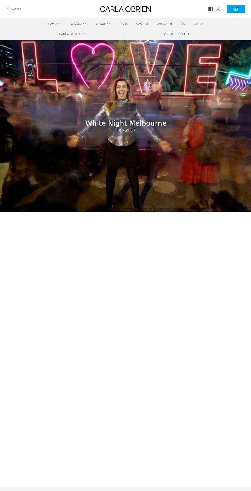 carlaobrien.com shopify website screenshot