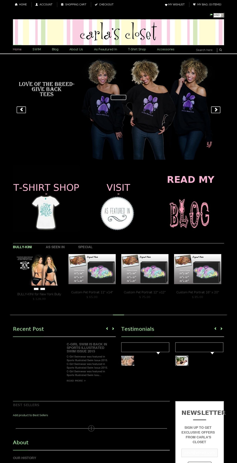 carlascloset.com shopify website screenshot