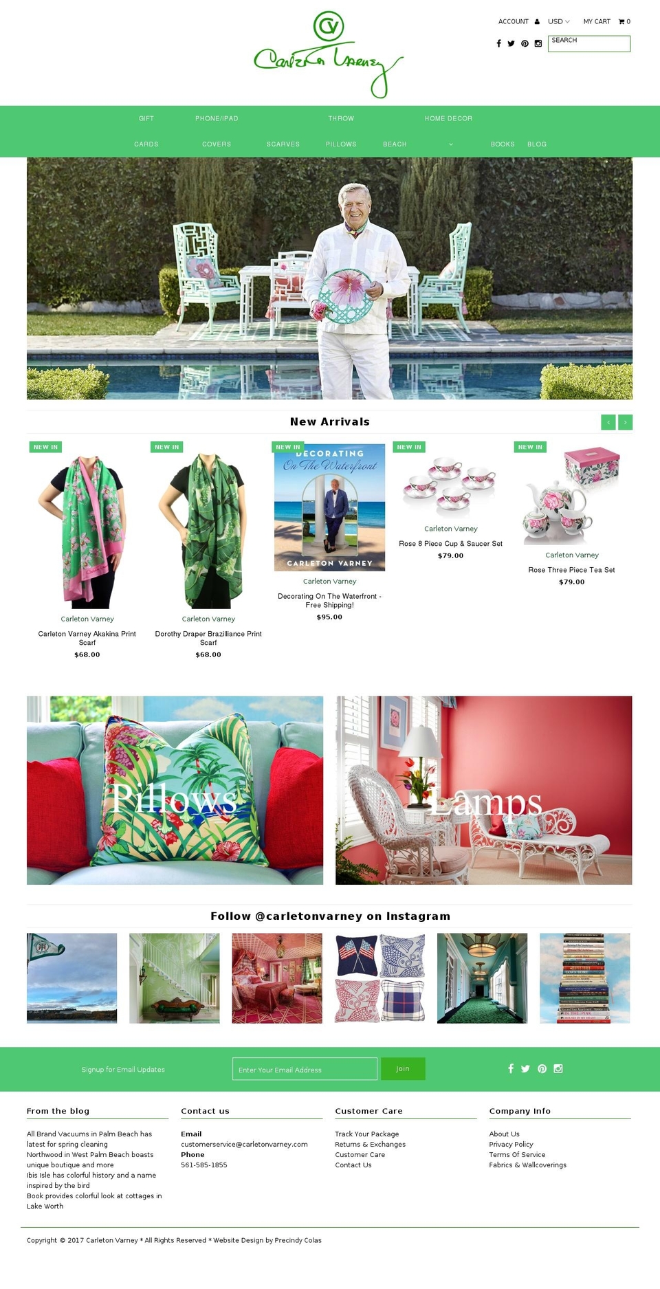 carletonvarney.com shopify website screenshot