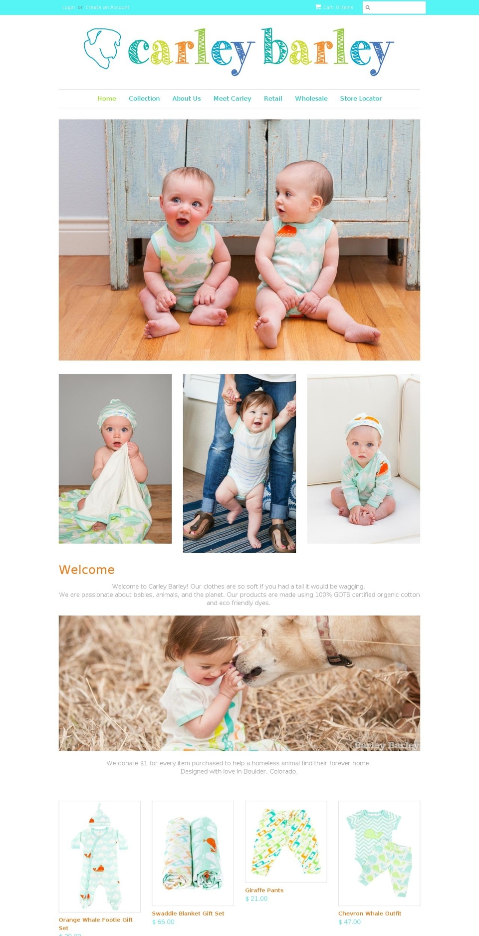 carleybarley.com shopify website screenshot