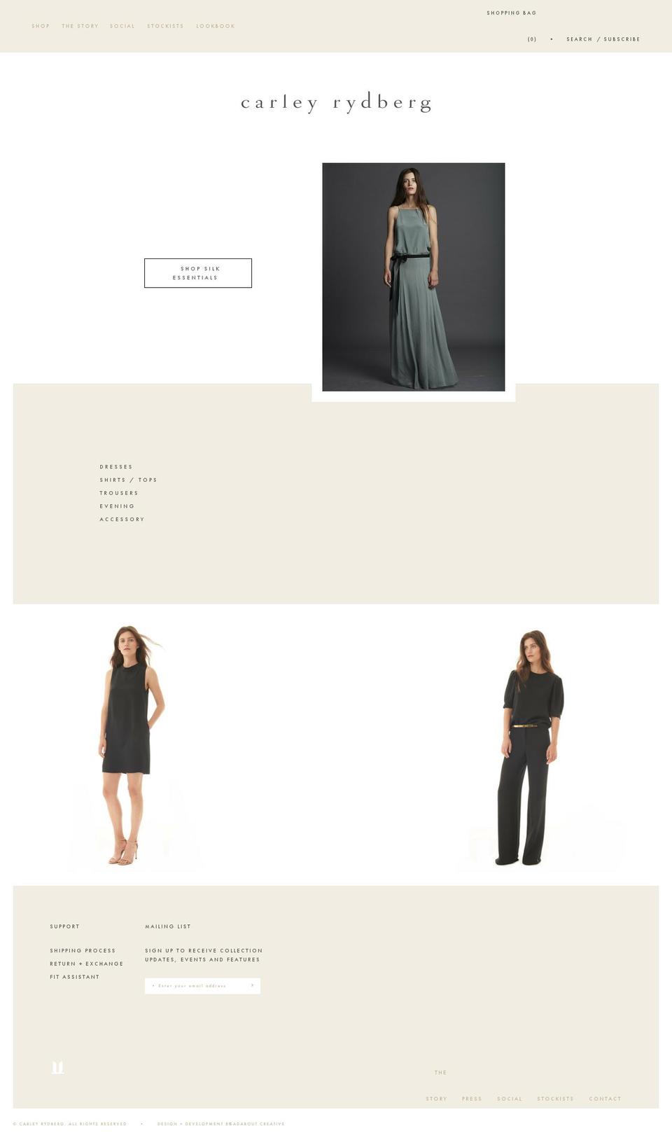 carleyrydberg.com shopify website screenshot