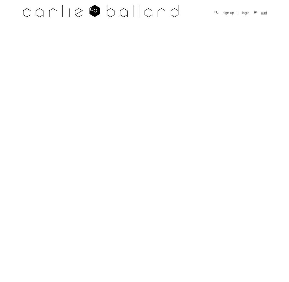 carlieballard.com shopify website screenshot