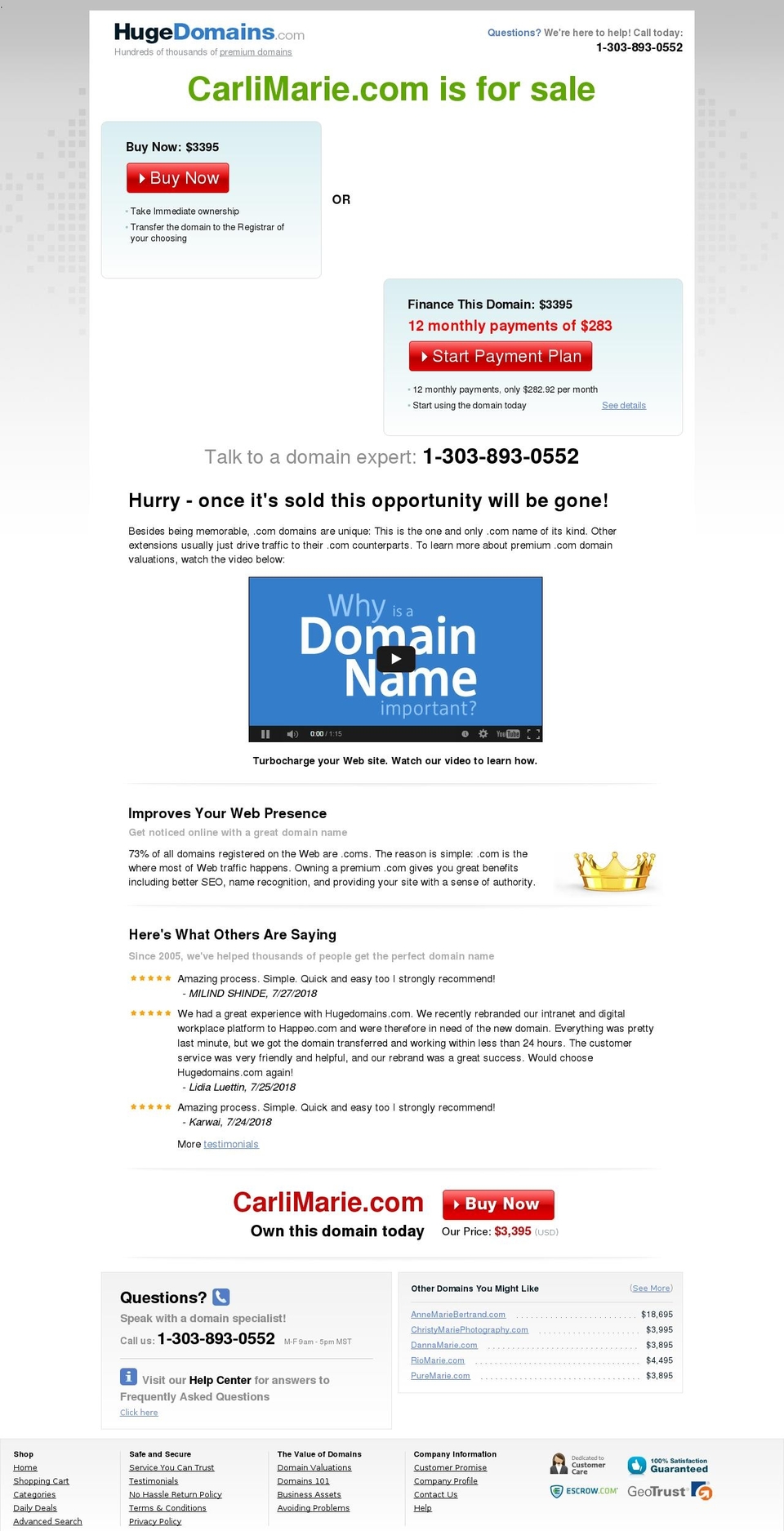 carlimarie.com shopify website screenshot