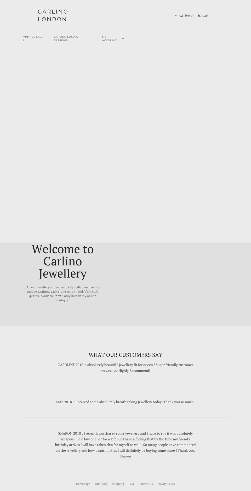 carlinojewellery.com — Shopify storefront screenshot