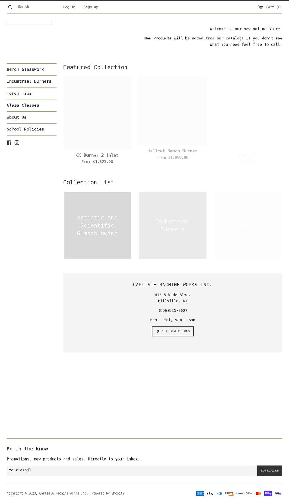 carlisle-machine-works-inc.myshopify.com shopify website screenshot