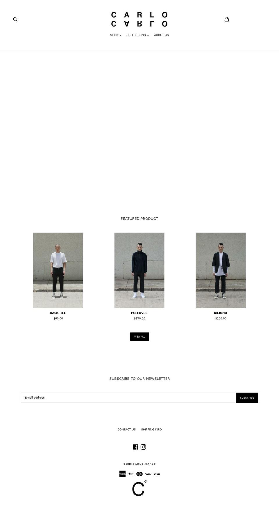 carlocarlo.com — Shopify storefront screenshot