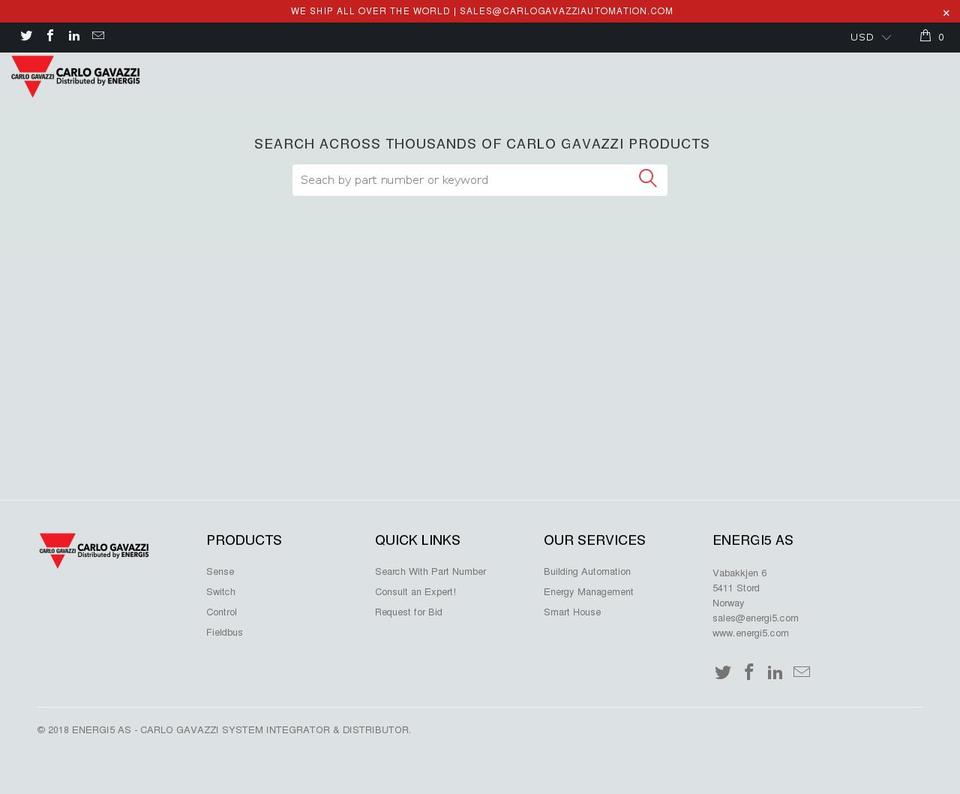 carlogavazziautomation.com shopify website screenshot