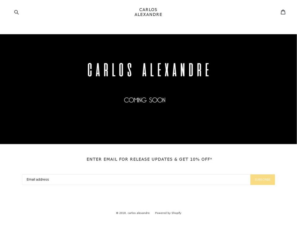 carlosalexandre.com — Shopify storefront screenshot