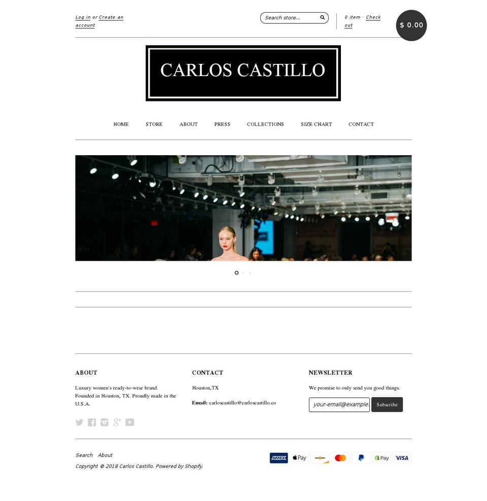 carloscastillo.co shopify website screenshot