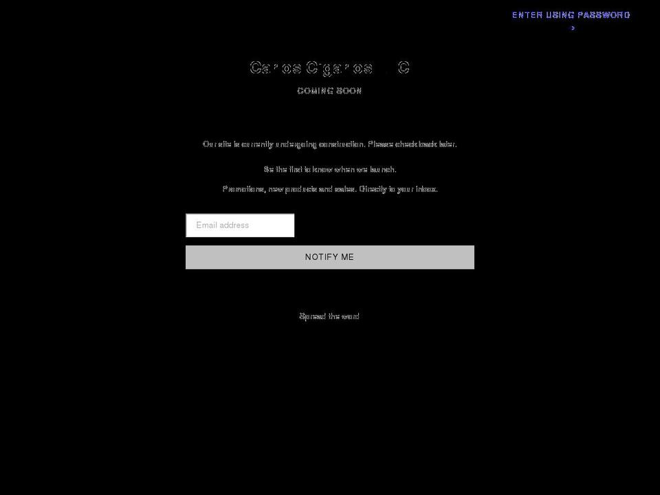 carloscigarlos.com shopify website screenshot