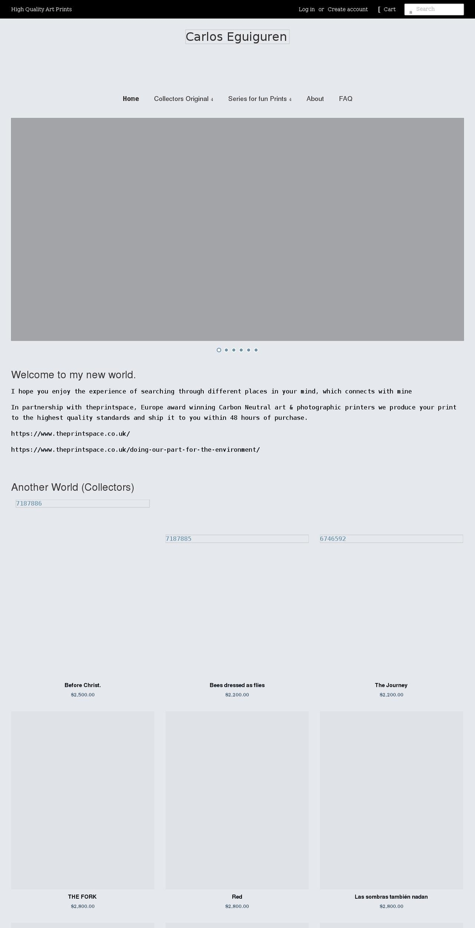 carloseguiguren.com shopify website screenshot