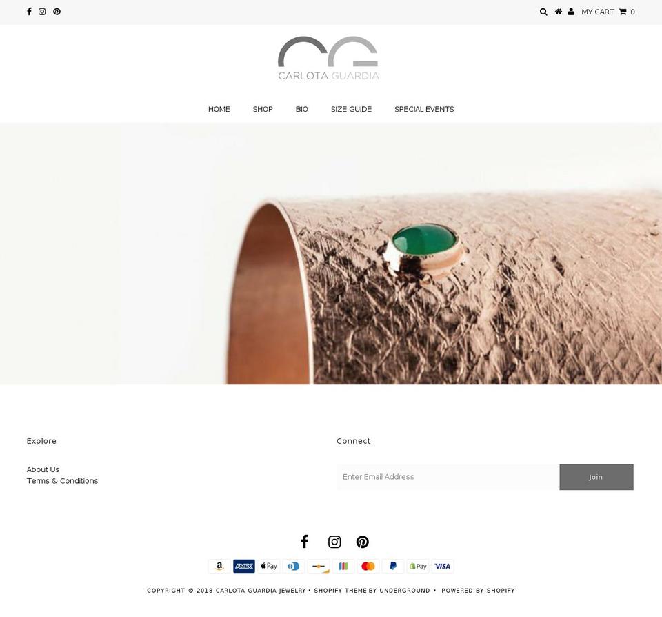 carlotaguardia.com shopify website screenshot