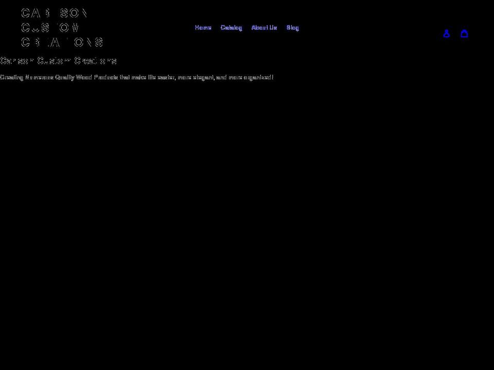 carlsoncreations.com shopify website screenshot
