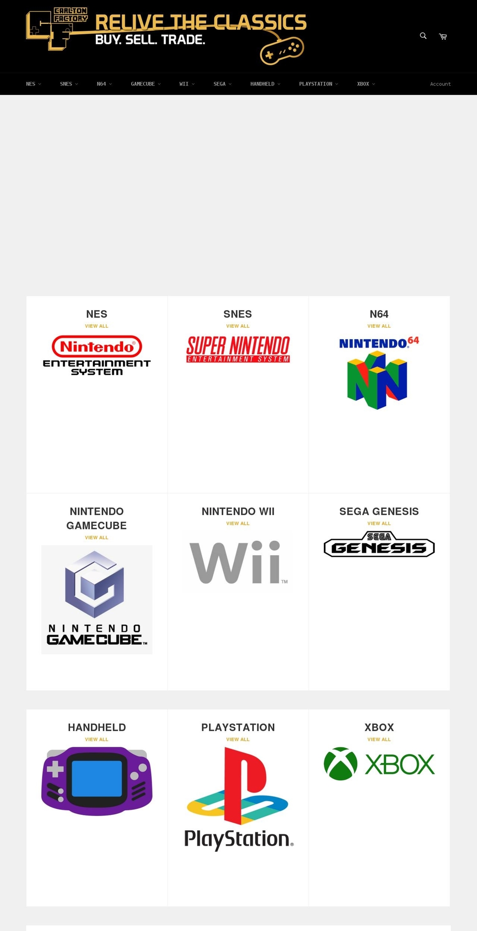 carltonfactory.com shopify website screenshot