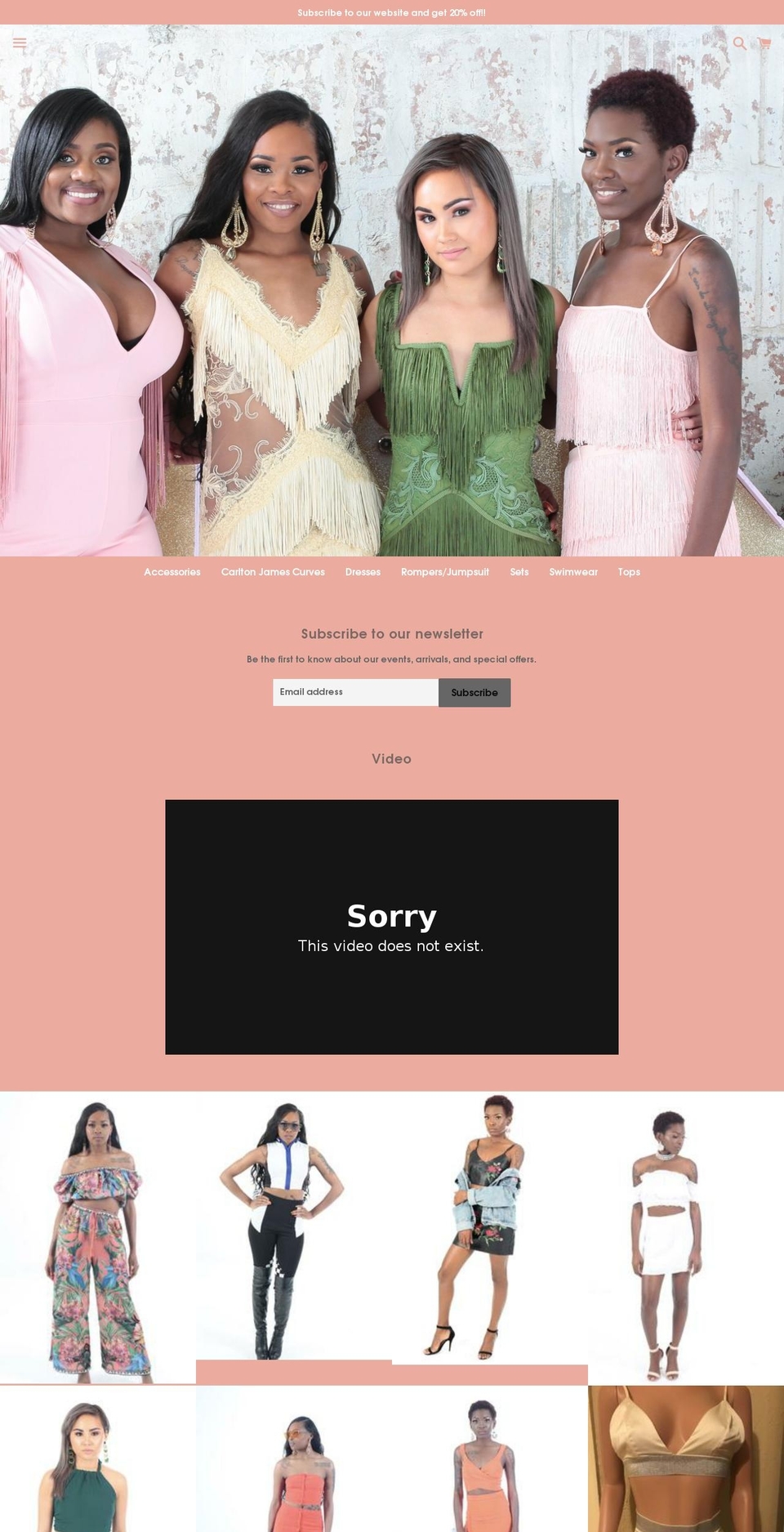 carltonjamescollections.com — Shopify storefront screenshot