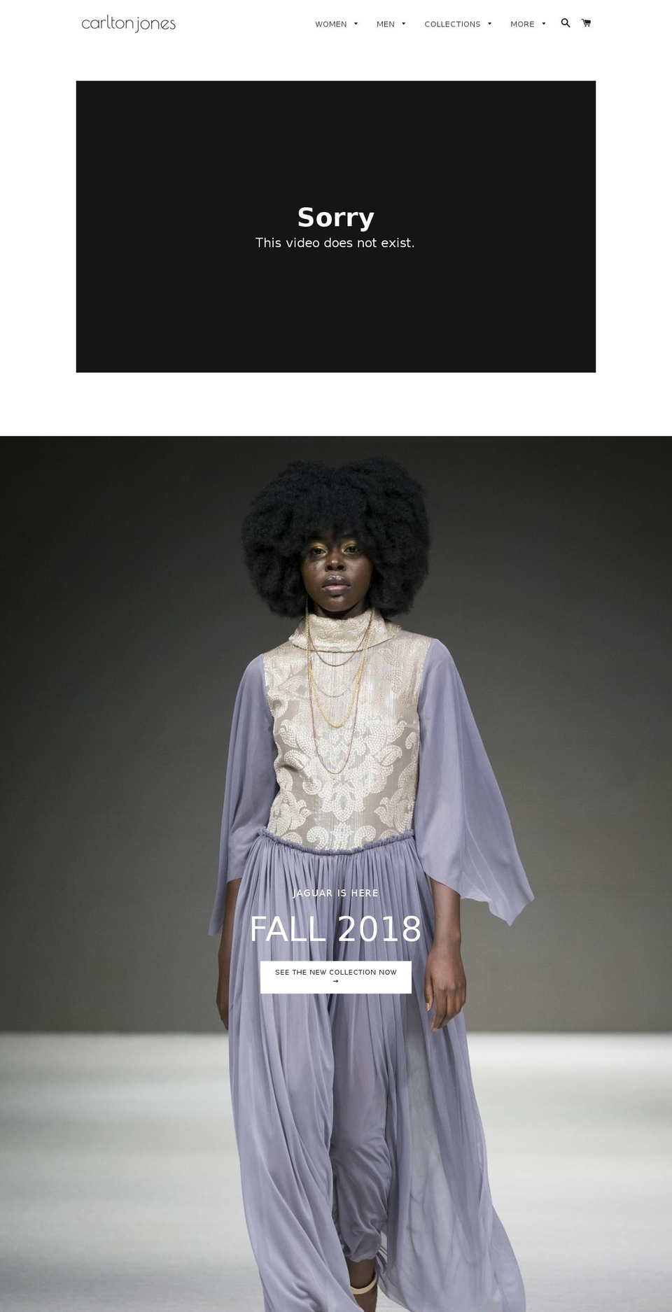 carltonjonescollection.com — Shopify storefront screenshot