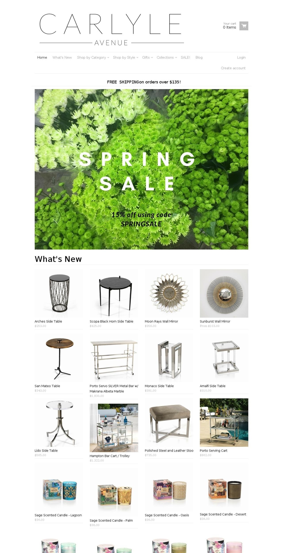 carlyleavenue.com shopify website screenshot