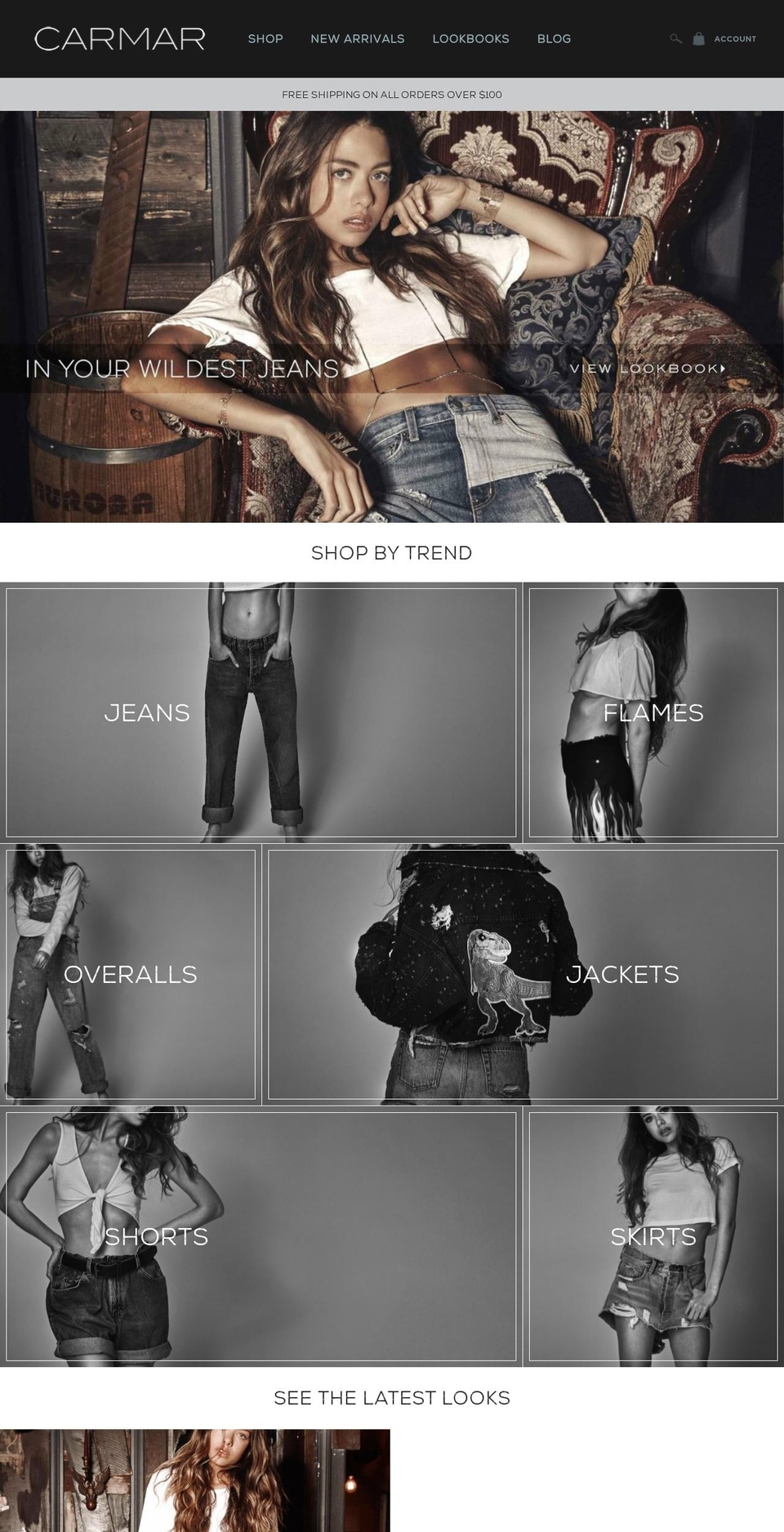 carmardenim.com shopify website screenshot