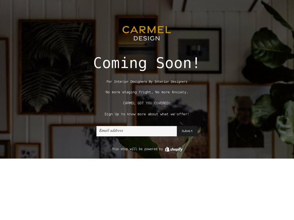carmel-design.com shopify website screenshot