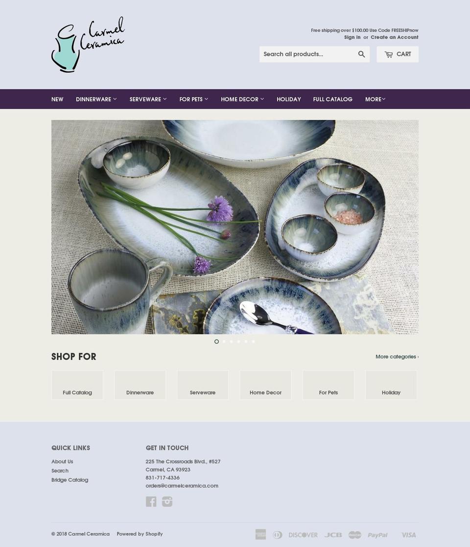 carmelceramica.com shopify website screenshot