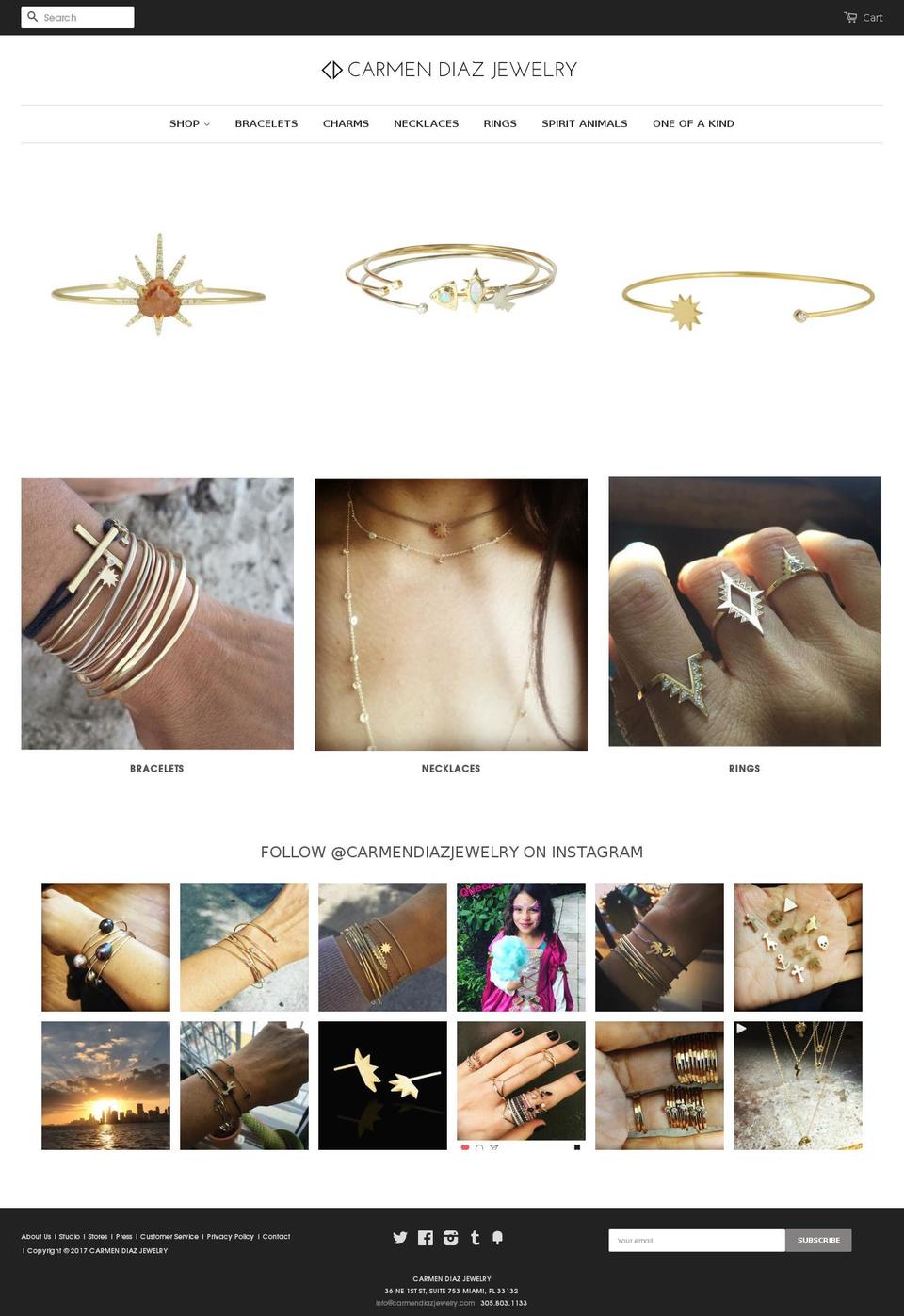 carmendiazjewelry.com shopify website screenshot