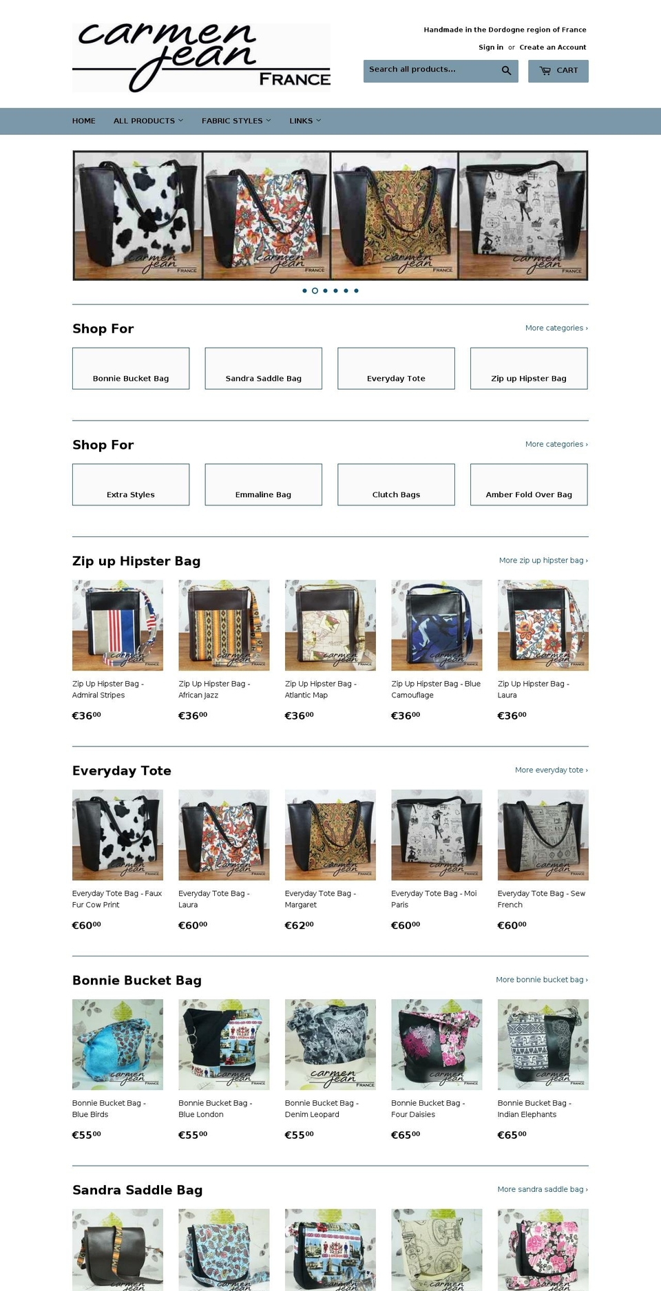 carmenjean.com shopify website screenshot