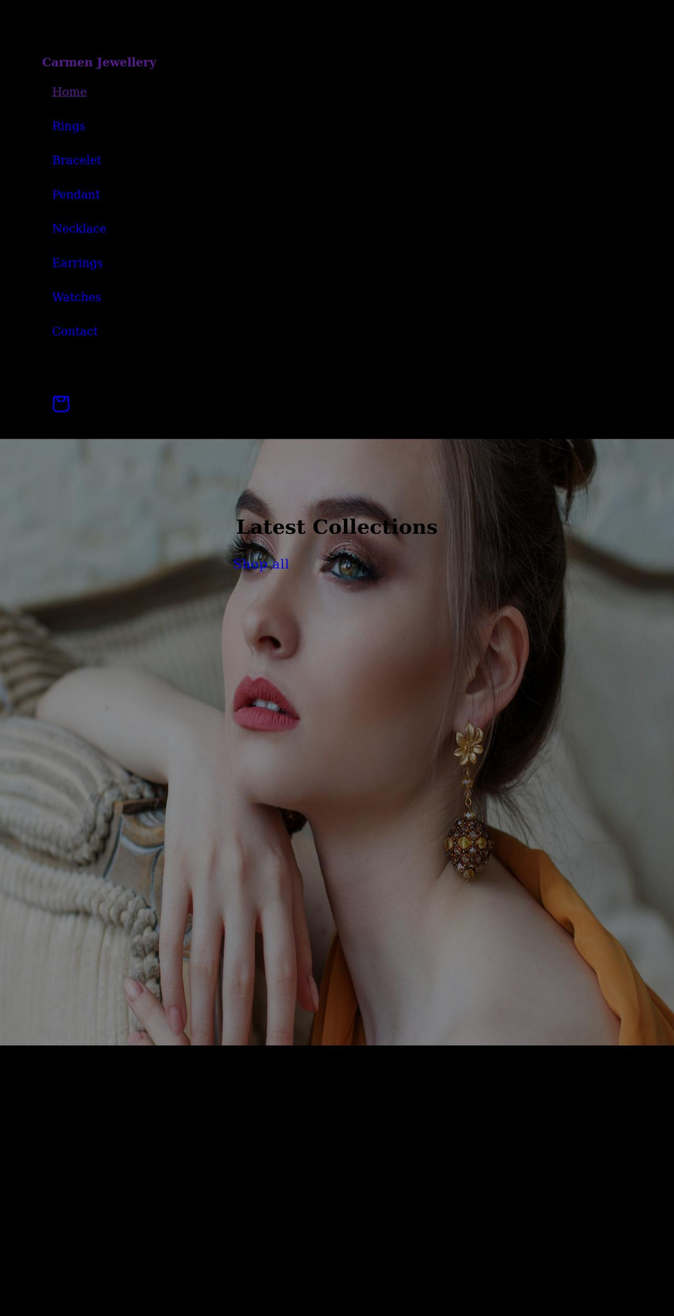 carmenjewellery.com shopify website screenshot