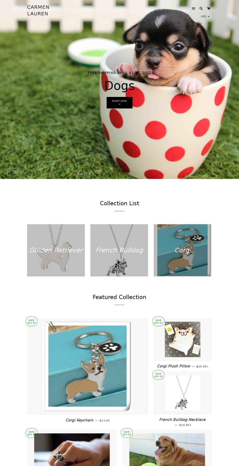 carmenlauren.com shopify website screenshot