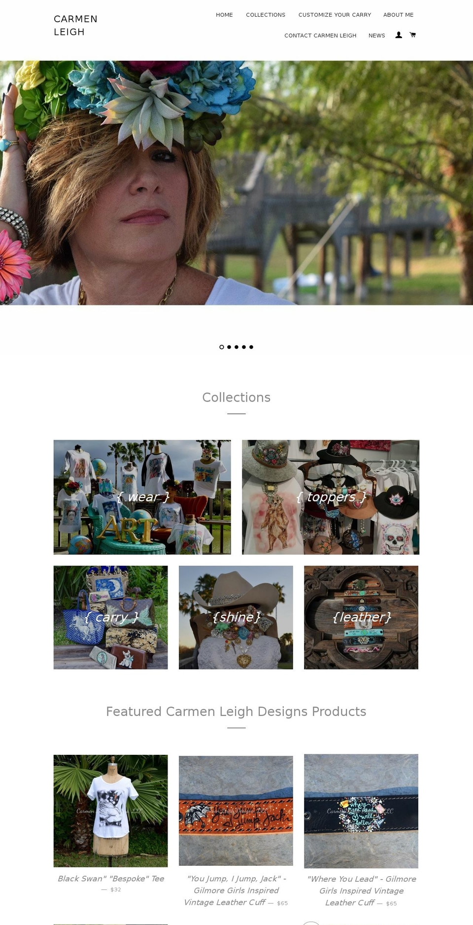 carmenleighdesigns.com shopify website screenshot