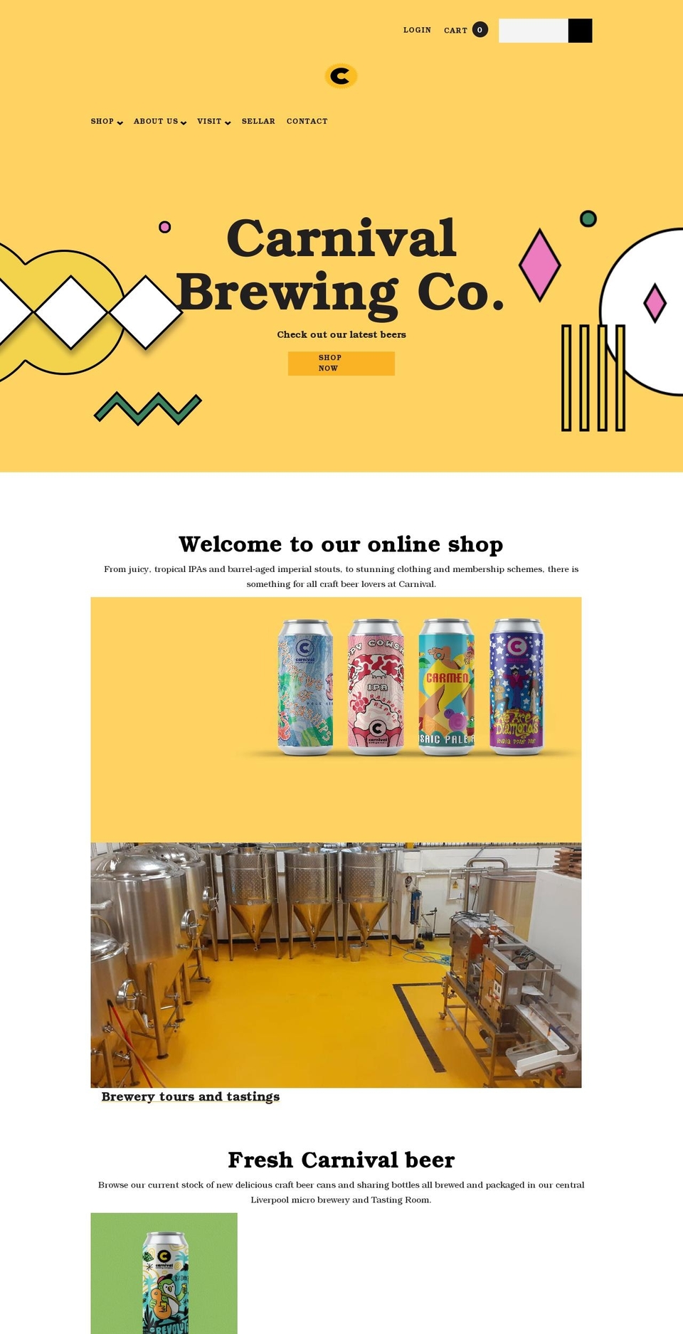 carnivalbrewing.me shopify website screenshot