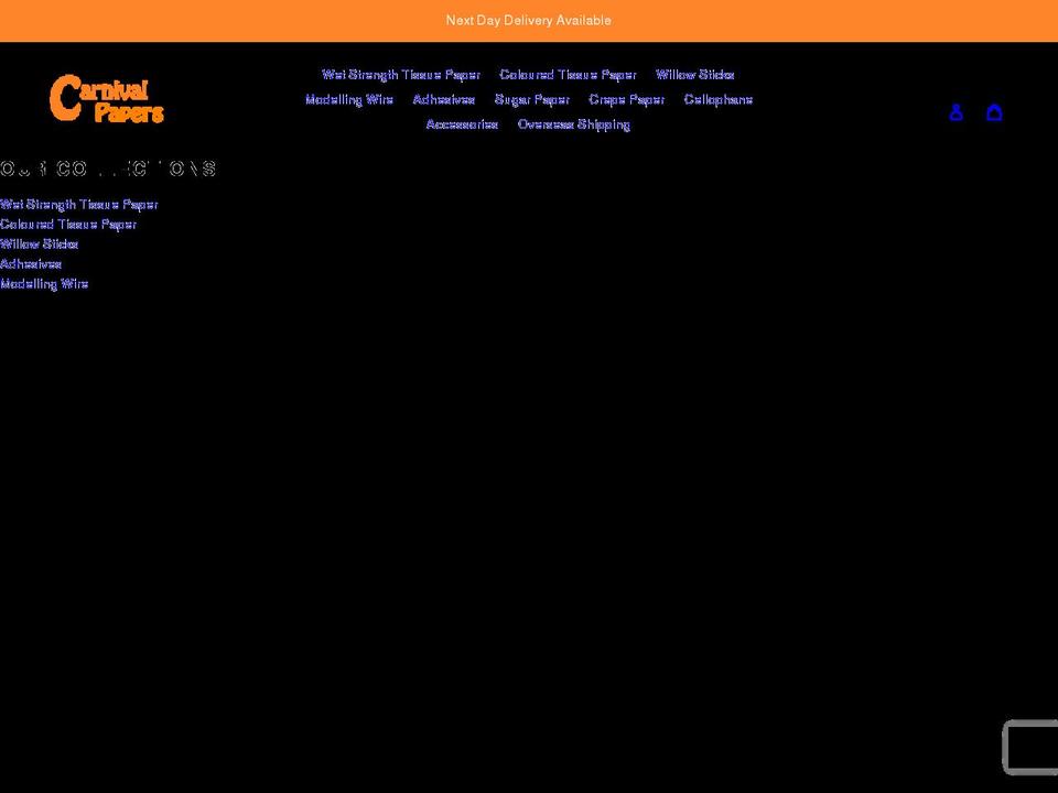 carnivalpapers.com shopify website screenshot