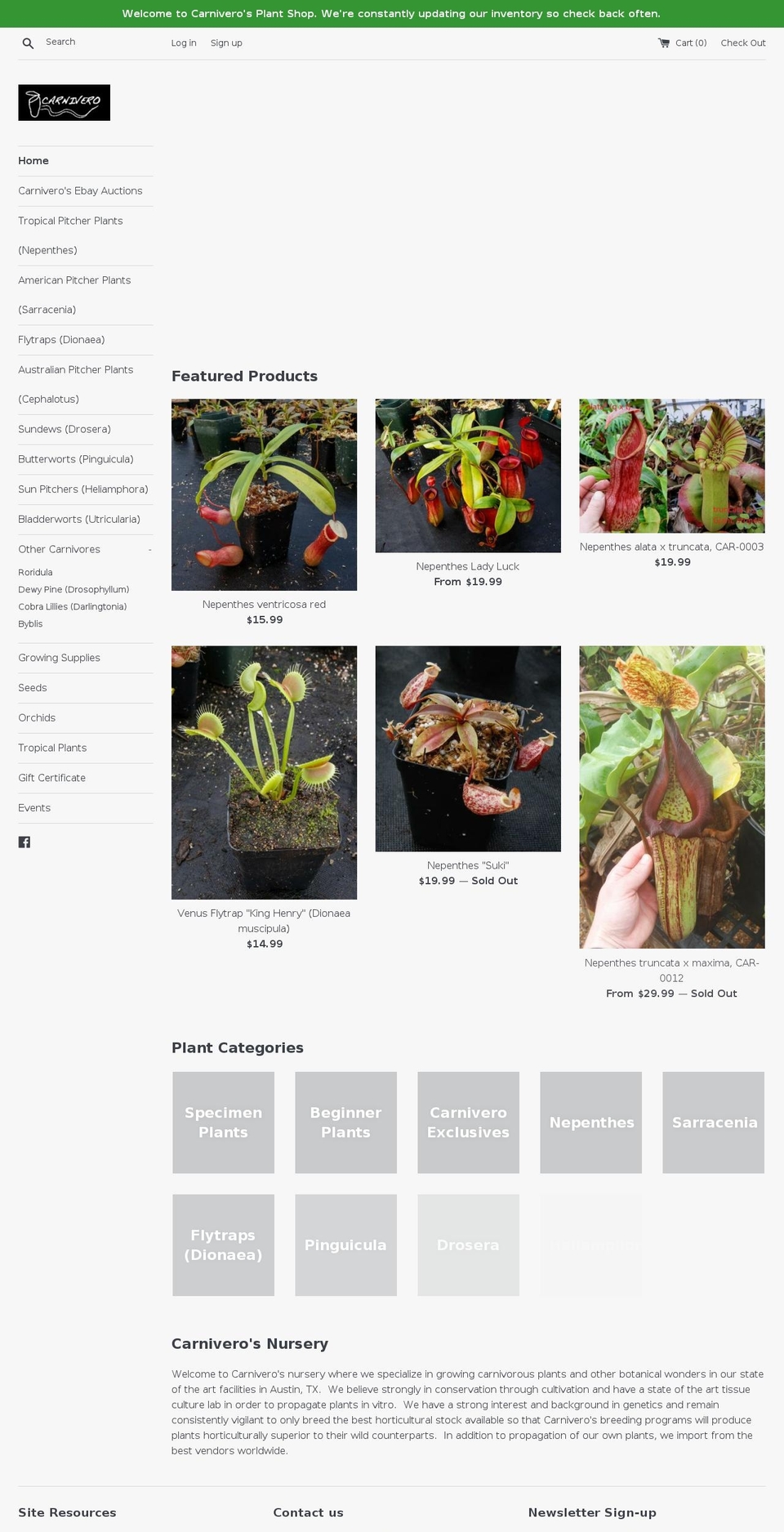 carnivero.com — Shopify storefront screenshot