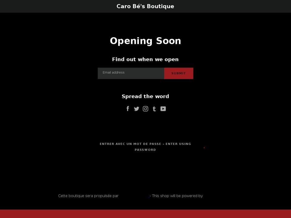 caro-bes-boutique.myshopify.com shopify website screenshot
