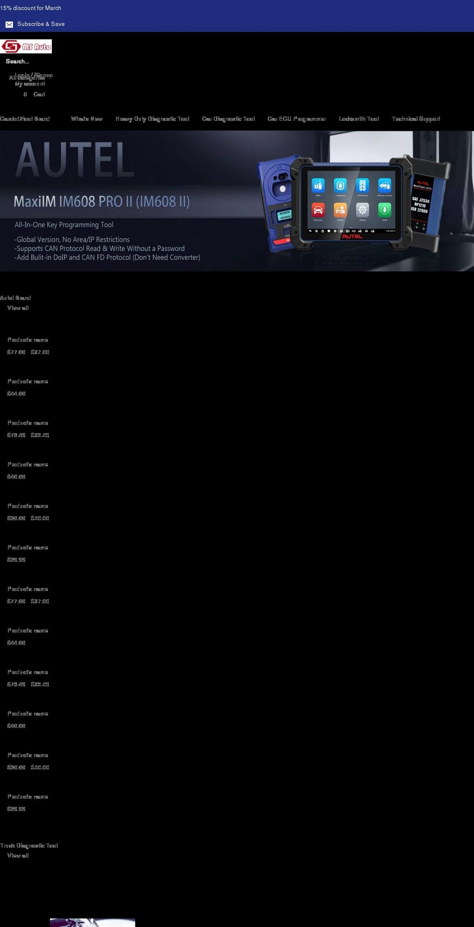 carobd2tool.com shopify website screenshot