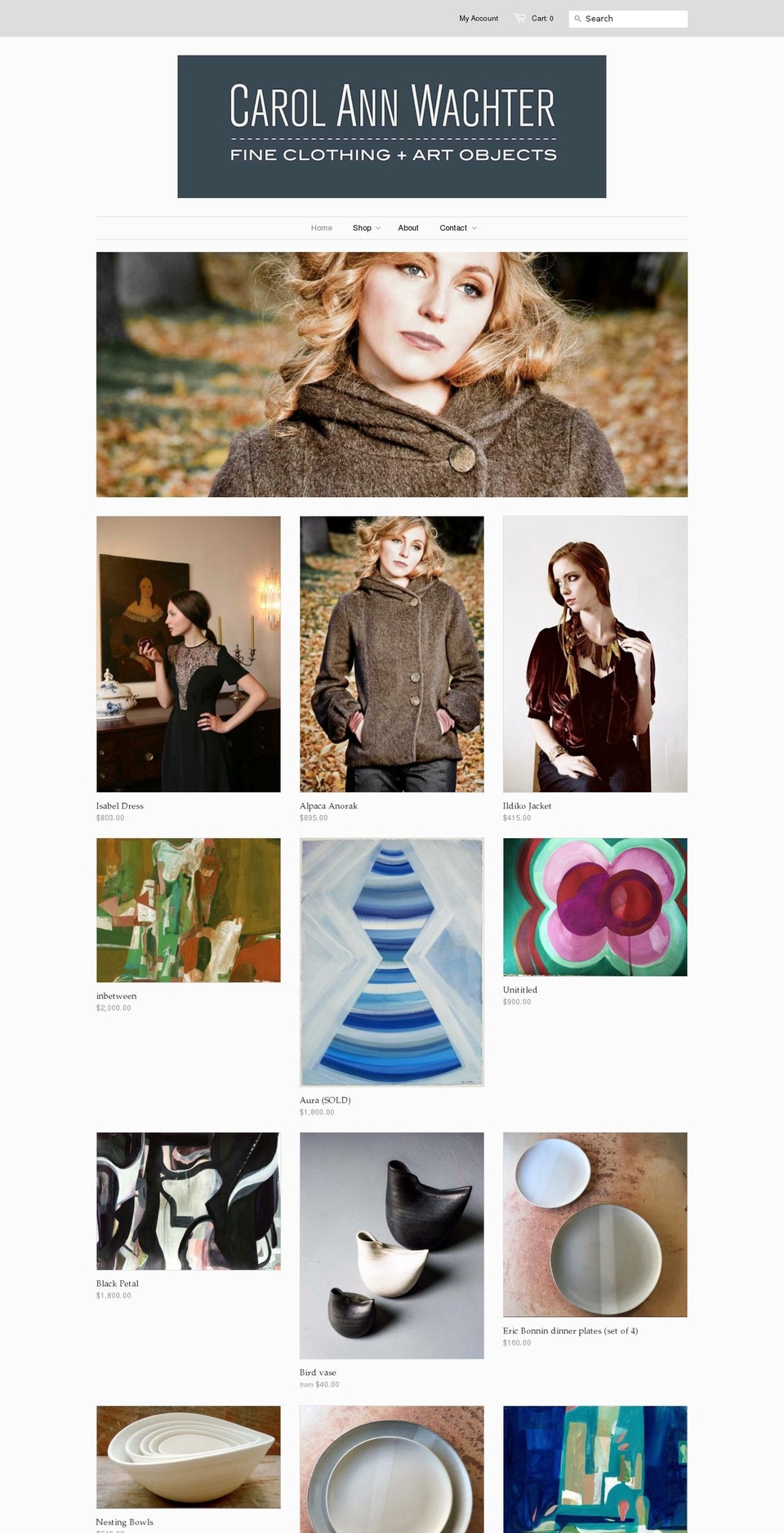 carolannwachter.com shopify website screenshot
