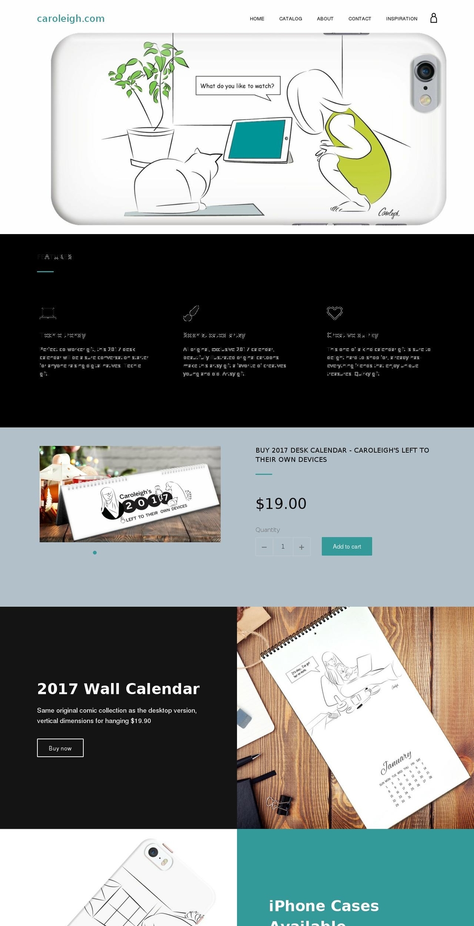 caroleigh.com shopify website screenshot