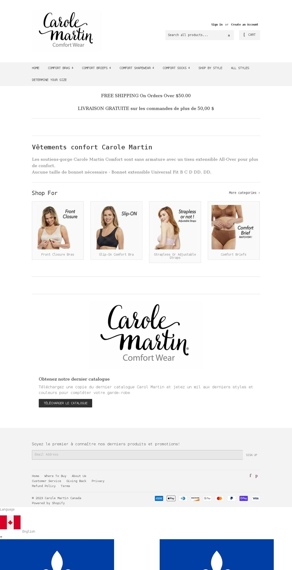carolemartin.ca shopify website screenshot
