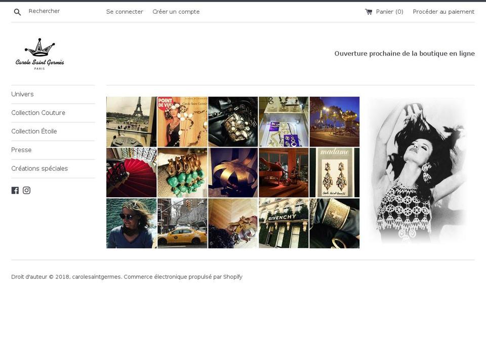 carolesaintgermes.com shopify website screenshot